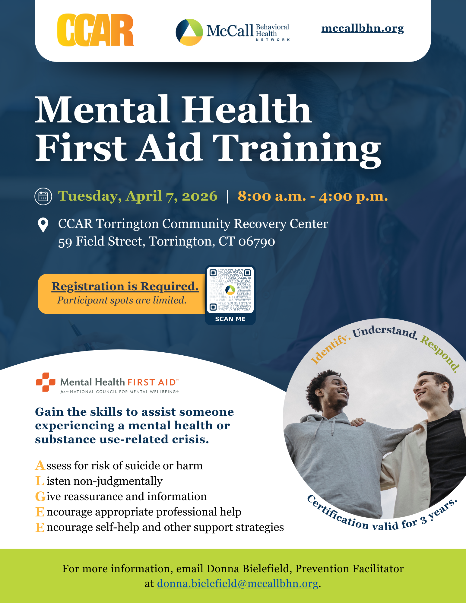Mental Health First Aid Training - McCall Behavioral Health Network